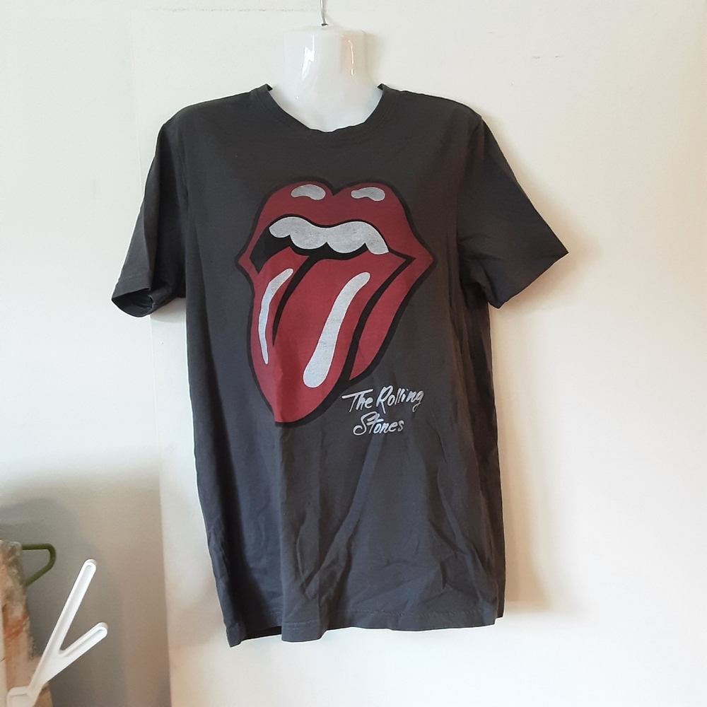 Iconic Rolling Stones Gray T Shirt Unisex